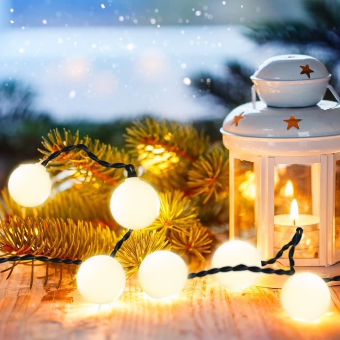 LUMI GARDEN Solar ball light string Billy Solar - White light - 60 balls - 700 cm