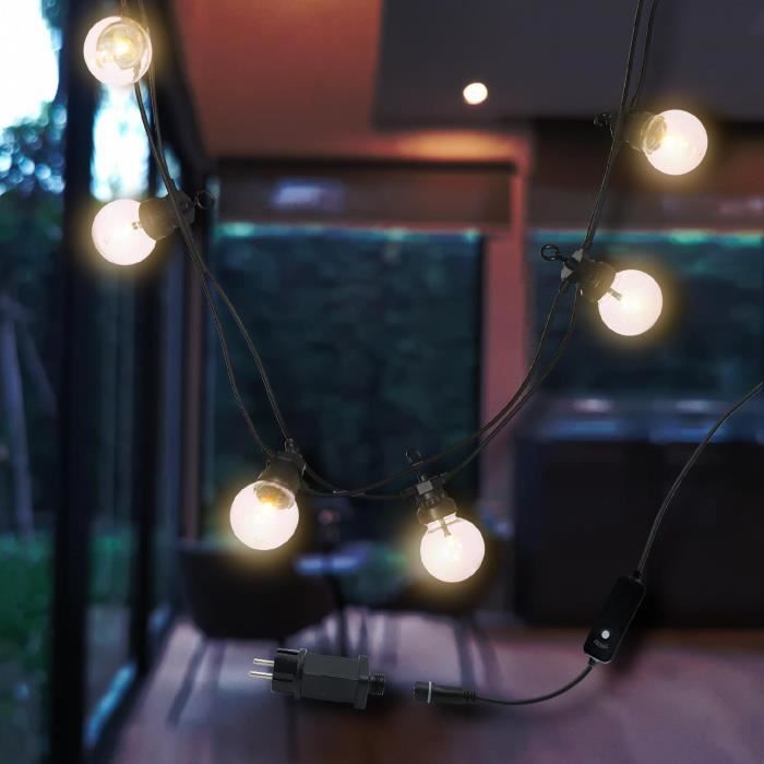 LUMIJARDIN Garland 20 LED bulbs - Warm white - Party clearable