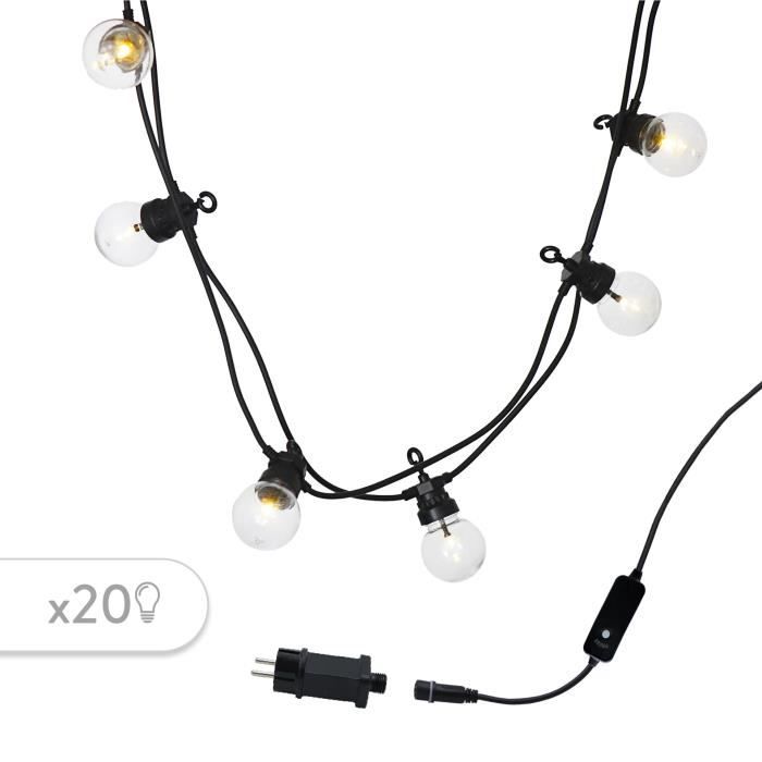 LUMIJARDIN Garland 20 LED bulbs - Warm white - Party clearable