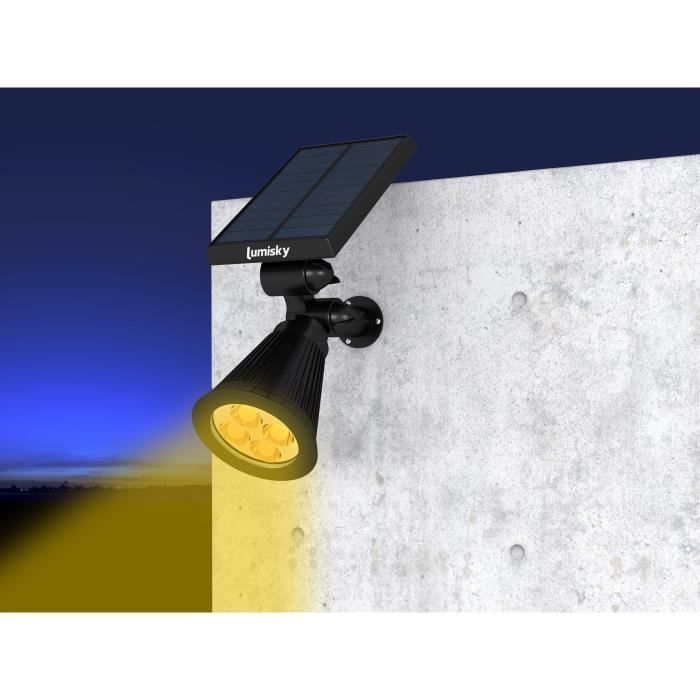 LUMI GARDEN Set of 2 spotlights Spot light solar LED Spiky - Warm white light - 34 cm