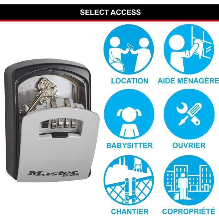 MASTER LOCK Secure Key Box - XL Format - Key Chest - High Capacity Storage