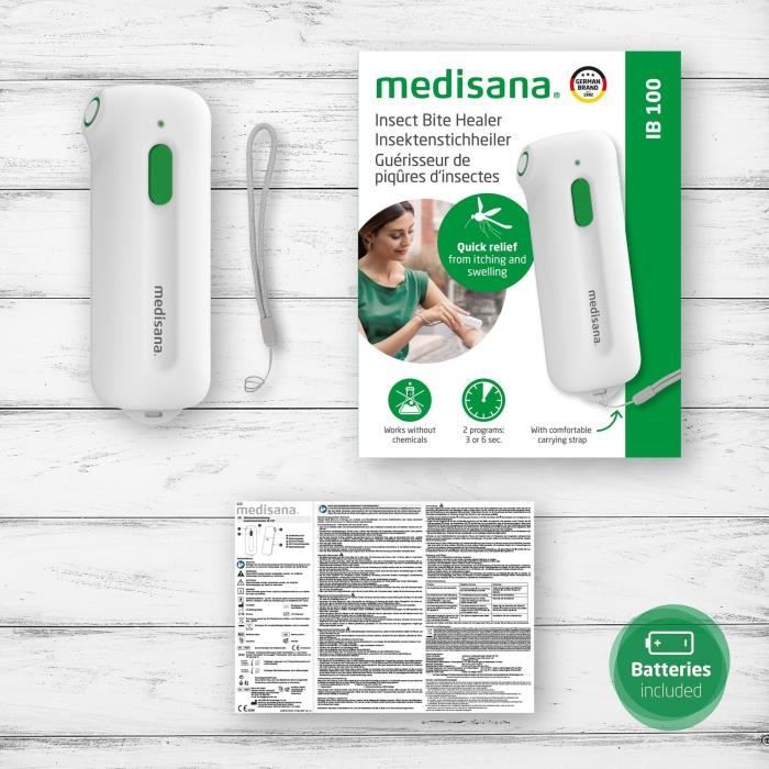 Insect Bite Relief Device - Medisana IB 100 - Chemical Free - Sensitive and Normal Skin - 3 Year Warranty