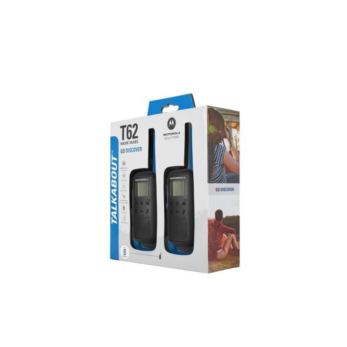 MOTOROLA Walkie Talkie Radios T62 PMR446 - Unlicensed - Easy Pairing - Blue