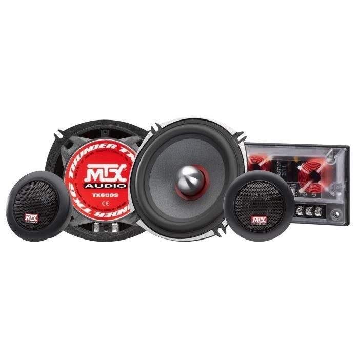 MTX TX650S Speakers Kit 13cm 2-way 80W RMS 4O aluminum chassis neodymium tweeter silk dome coil TSV TIL