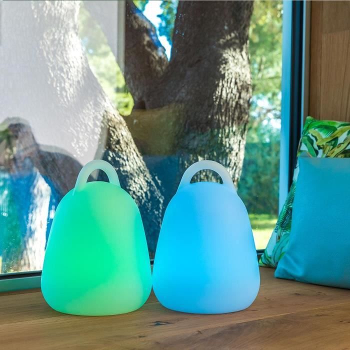 LUMISKY Wireless LED portable lamp LIBERTY C25 - Waterproof and floating - H 24 cm - White and multicolored