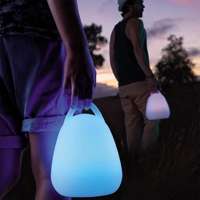 LUMISKY Wireless LED portable lamp LIBERTY C25 - Waterproof and floating - H 24 cm - White and multicolored