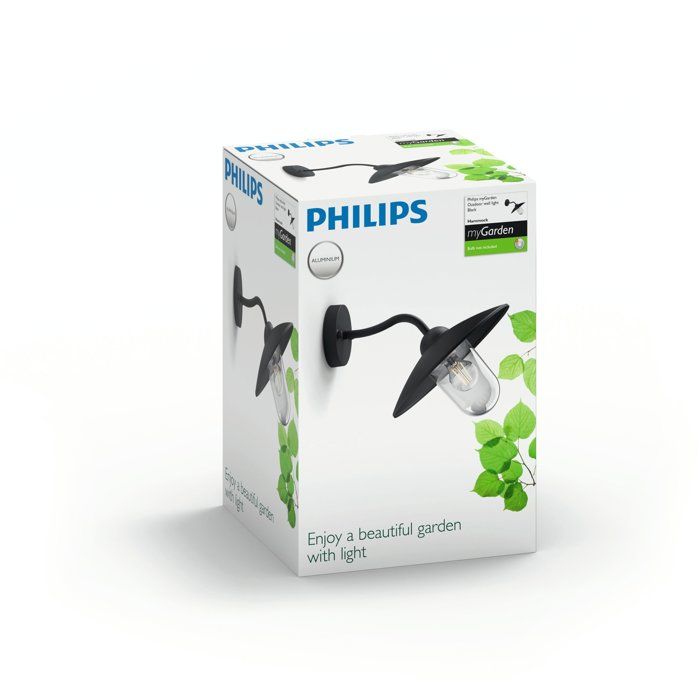 HAMMOCK-Outdoor wall light Descendant Black L30cm Black Philips