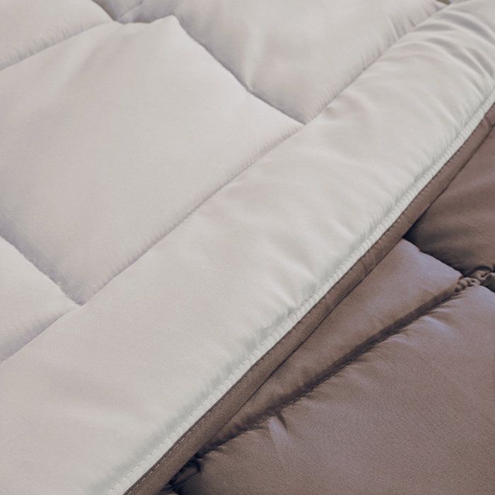 HUDSON Microfiber Light Duvet 200g / m² 140x200cm Taupe & Linen