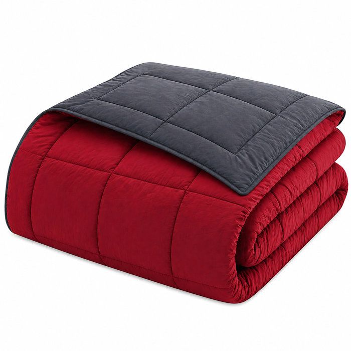 HUDSON Light microfiber duvet 200g / m² 220x240cm Gray & Red