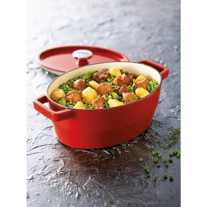PYREX Slow Cook oval casserole 5.8 L red