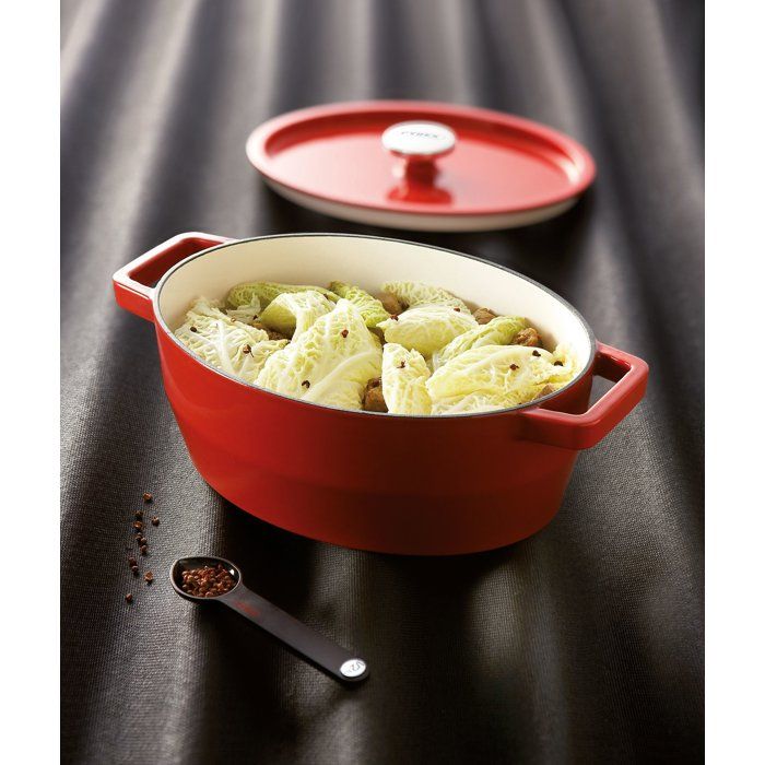 PYREX Slow Cook oval casserole 5.8 L red