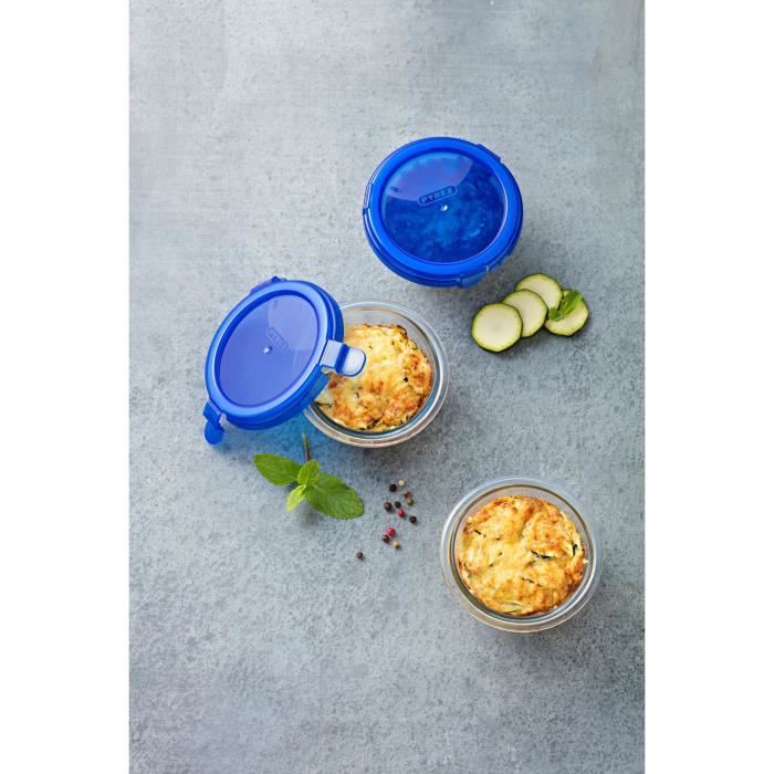 PYREX - COOK & GO - Round box in vere with lid 11 * 6 cm