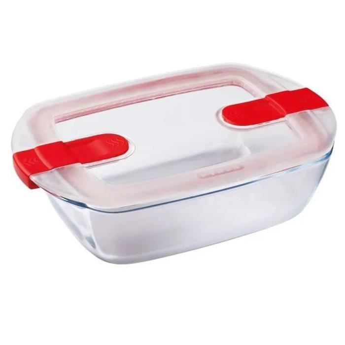 PYREX - COOK & HEAT - Rectangular glass box with lid 23 * 15 cm