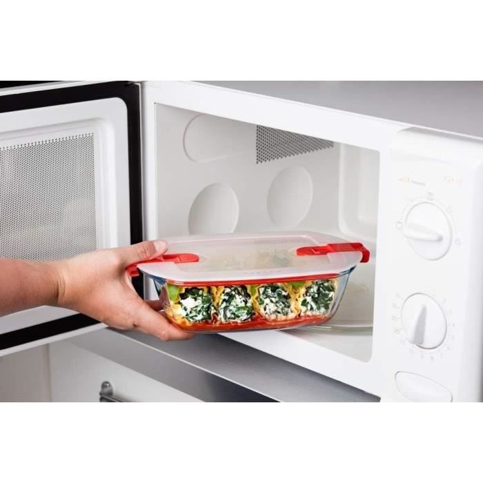PYREX - COOK & HEAT - Rectangular glass box with lid 28 * 20 cm