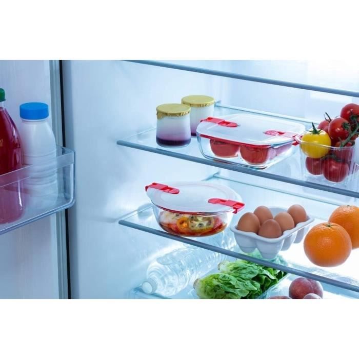PYREX - COOK & HEAT - Square glass box with lid 25 * 22 cm