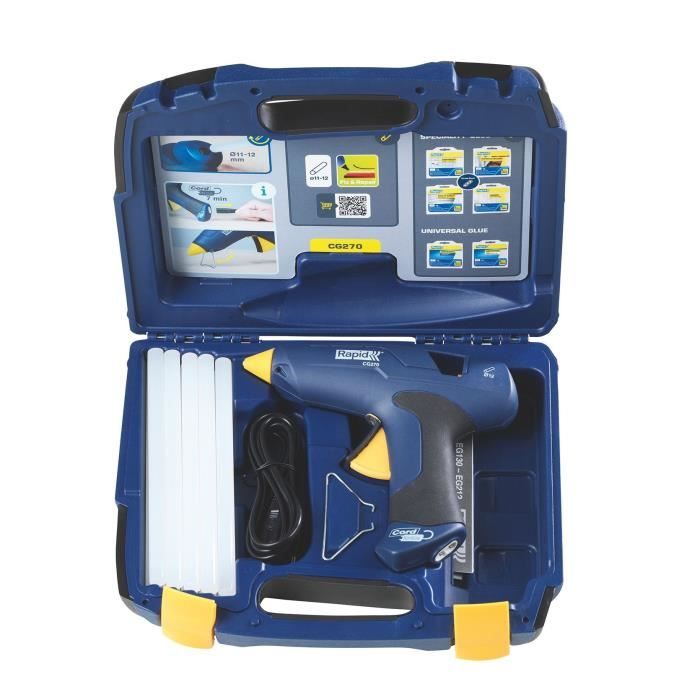 RAPID - CG270 glue gun - removable Box + glue 10 sticks
