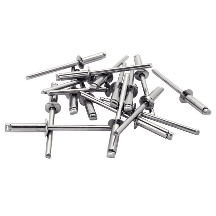 Rapid stainless steel rivets Ø4.8x10mm. Blister of 50 pcs