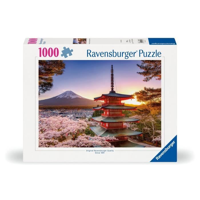 1000 Piece Jigsaw Puzzle Mount Fuji Cherry Blossoms, Adults and Kids, Ages 14 and Up, Premium Quality Jigsaw Puzzle, 12000582, Ravensb