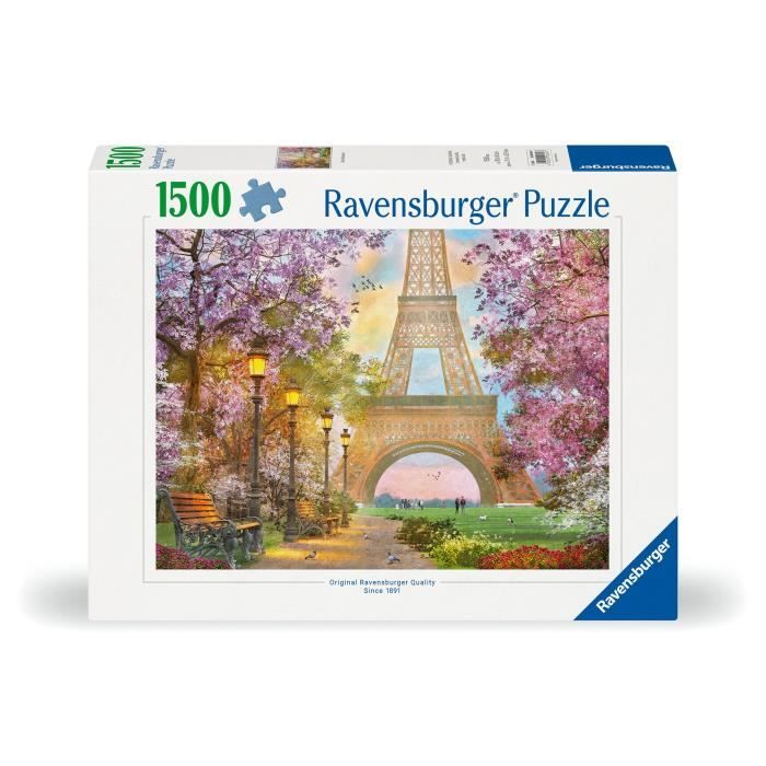 Puzzle 1500 pieces Love in Paris, Adults & Children from 14 years old, Premium quality puzzle 80x60cm, 12000694, Ravensburger