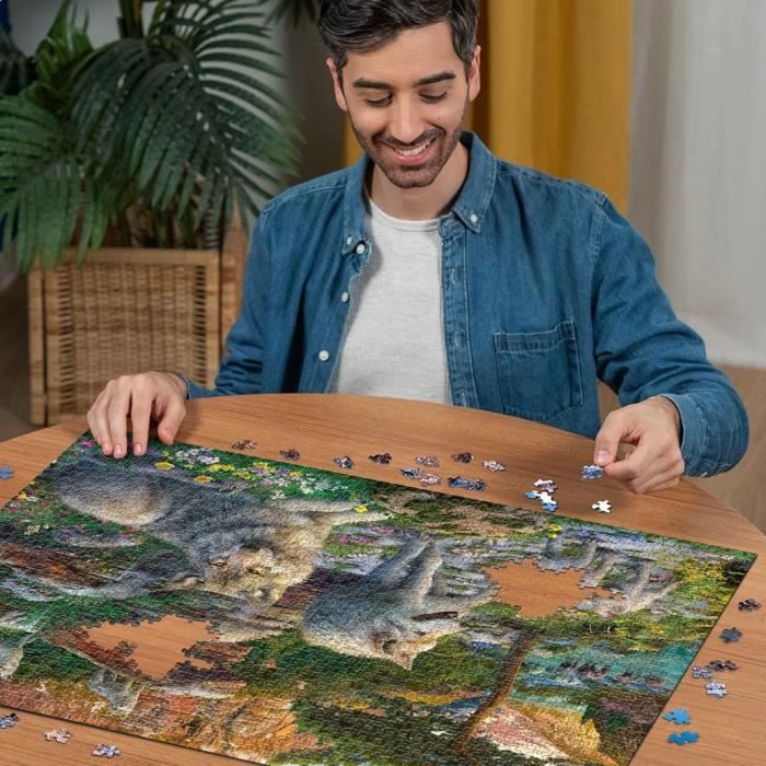 Puzzle 1500 pieces Wolves in Spring, Adults & Children from 14 years old, Premium quality puzzle 80x60cm, 12000719, Ravensburger