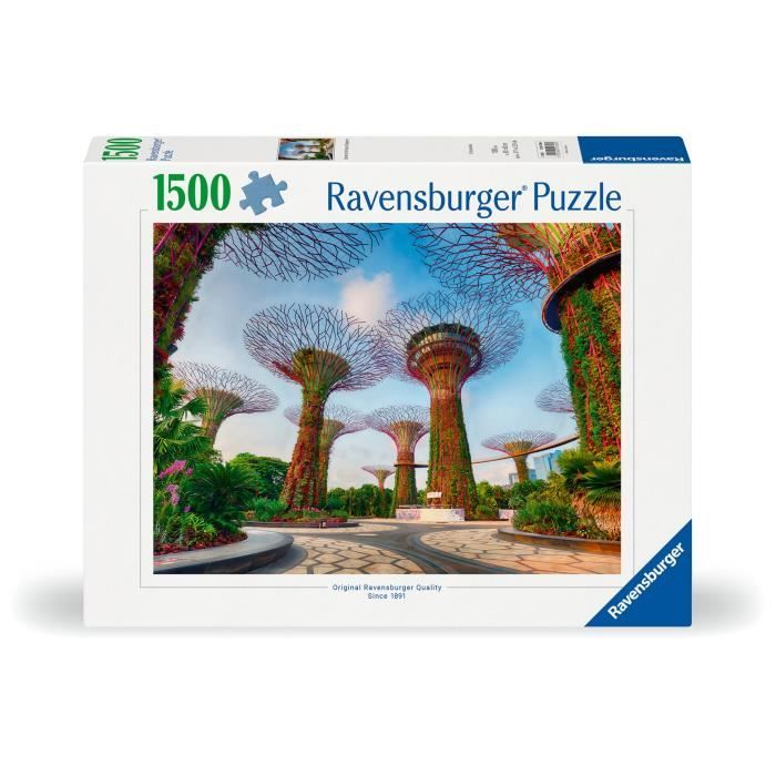 1500 Piece Puzzle Garden by the Bay Singapore, Ages 14+, Premium Puzzle, Singapore, 12001396, Ravensburger