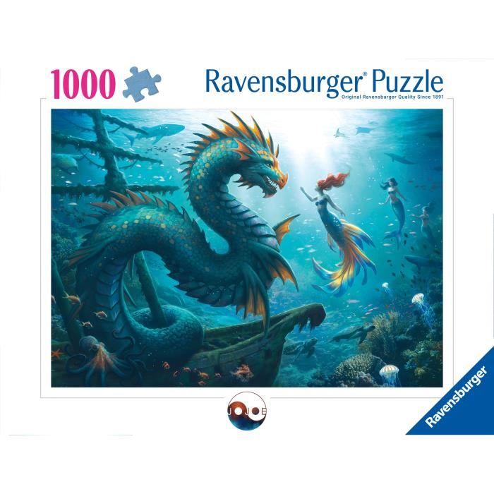 1000-piece puzzle: Dragon, mermaid and deep-sea turtles, ages 14 and up, Monster, 12001434, Ravensburger