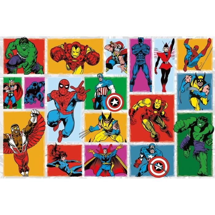 3000 Piece Retro Marvel Puzzle, Adults and Children from 14 Years Old, Premium Quality Puzzle, My Heroes Collection, 12001549, Nathan