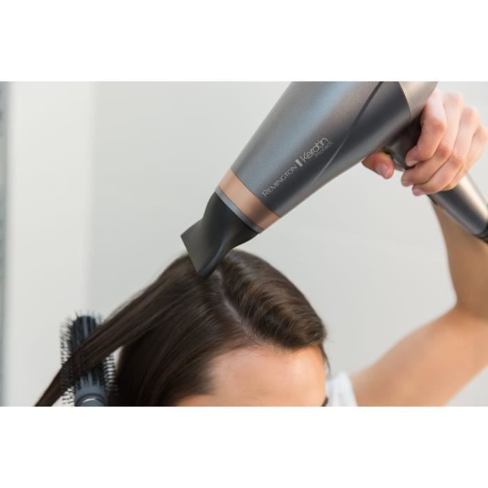 REMINGTON AC8820 Keratin Protect Hair dryer 2200W - 2 concentrators + 1 diffuser - Gray