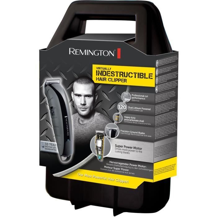 Remington HC5880 Indestructible Hair Clipper, Shock Proof, Self-Sharpening Japanese Steel Blades, Dual Lithium Battery