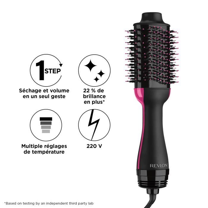 REVLON 2-in-1 Volumizing Drying Brush RVDR5222E - Pro Collection - Black / Pink