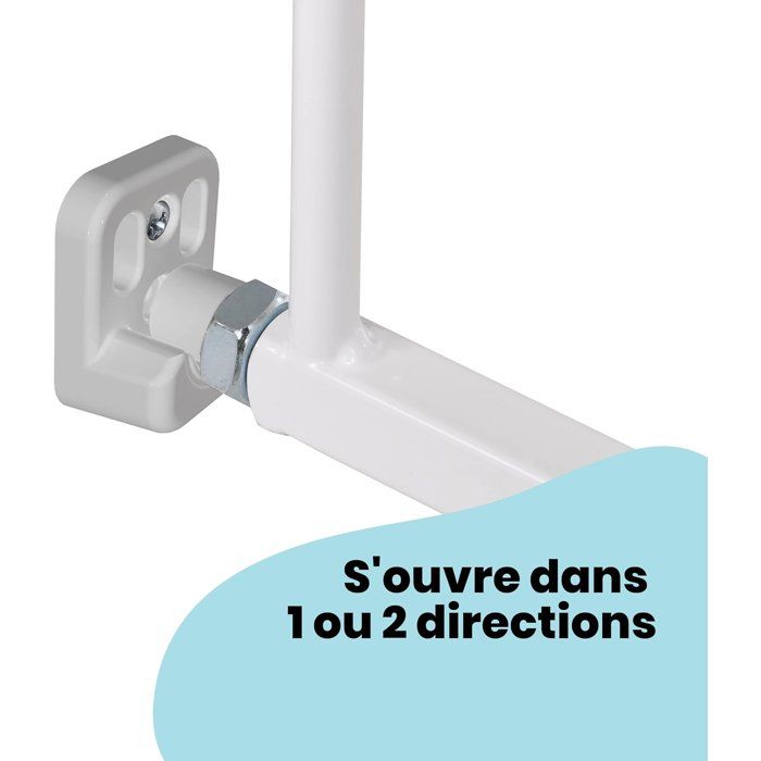 Barriere Safety First wall-fix extending metal blanche
