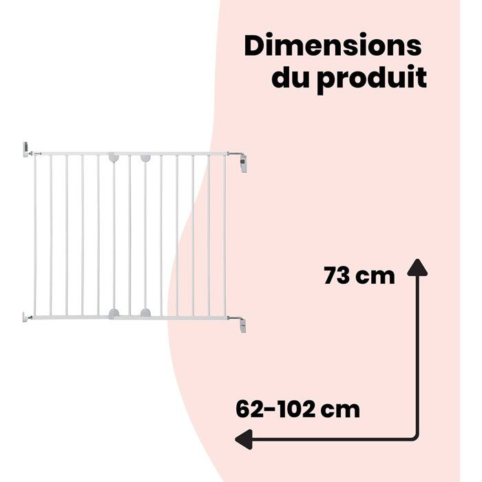 Barriere Safety First wall-fix extending metal blanche