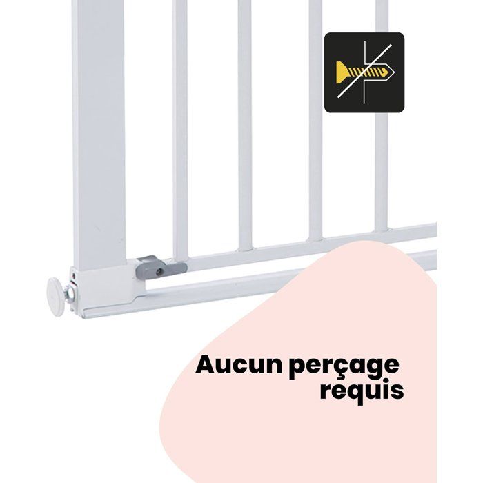 SAFETY 1ST Flat Step Barrier Metal Child Safety Barrier - White