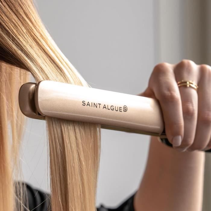 SAINT ALGUE 3963 - Demeliss GOLD hair straightener - Ceramic coating - Ultra-thin floating plates - 150 to 230 ° C - Black / Gold