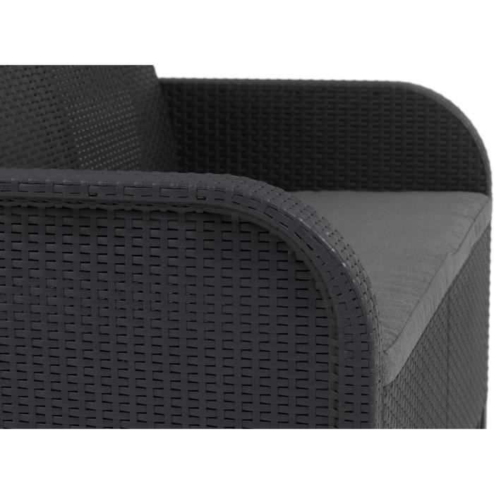 Allibert by KETER - Sanremo - garden sofa - in woven rattan look resin - graphite gray