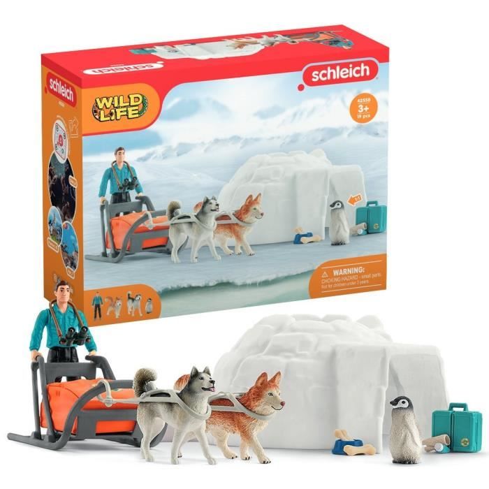 Schleich 42558 Wild Life Antarctica Expedition Set, Wild Animal Figurines, For Children Ages 3 and Up
