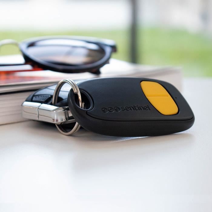 2-channel remote control - SCS SENTINEL - SimplyControl - Yellow, range 40m, frequency 433.92 MHz, CR2032 lithium battery included