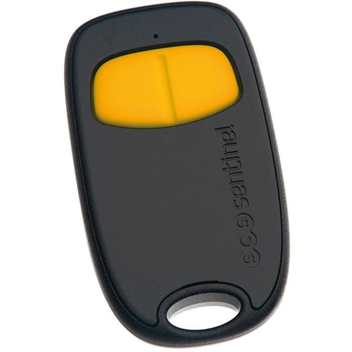 2-channel remote control - SCS SENTINEL - SimplyControl - Yellow, range 40m, frequency 433.92 MHz, CR2032 lithium battery included
