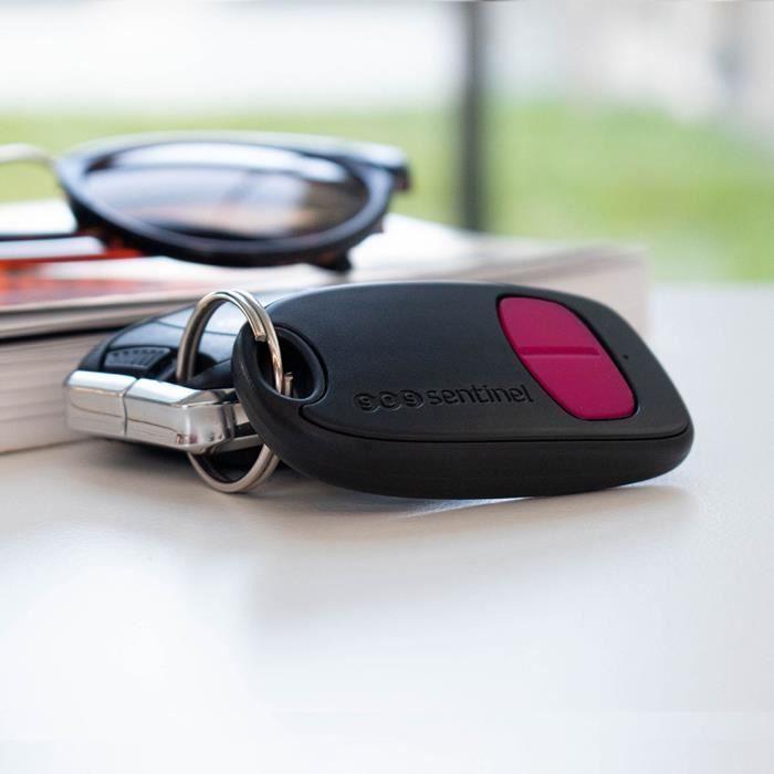 2-channel remote control - SCS SENTINEL - SimplyControl - Fuchsia, range 40m, frequency 433.92 MHz, CR2032 lithium battery included