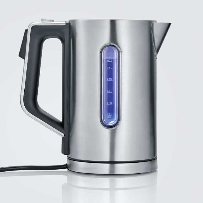 SEVERIN WK3418 Kettle 1.7 L with adjustable temperature up to 100 ° C, 5 ° C steps, LCD display, Bisphenol A free, 360 ° base, Stainless steel