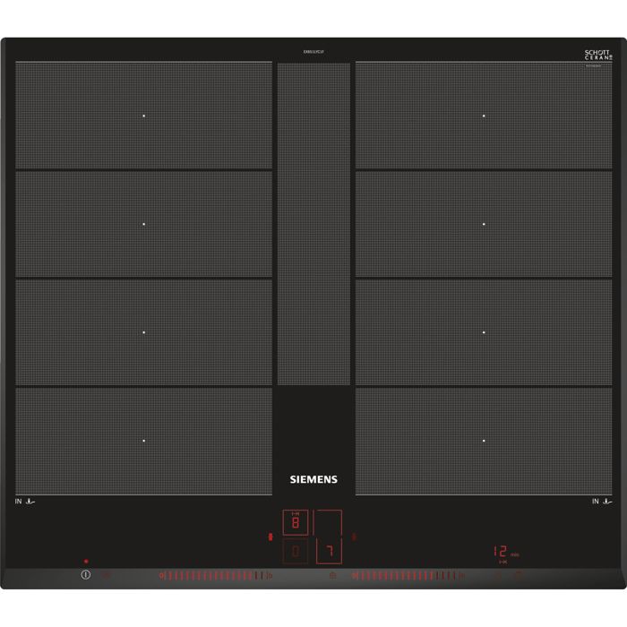 Induction hob - SIEMENS - IQ700 - 4 burners - 60 cm - Black - Dual LightSlider