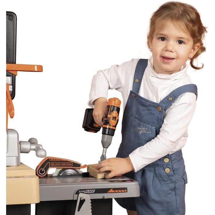 Smoby - Black and Decker - Mega center - 3 parts: mechanics, plumbing, carpentry - Many accessories - Made in France