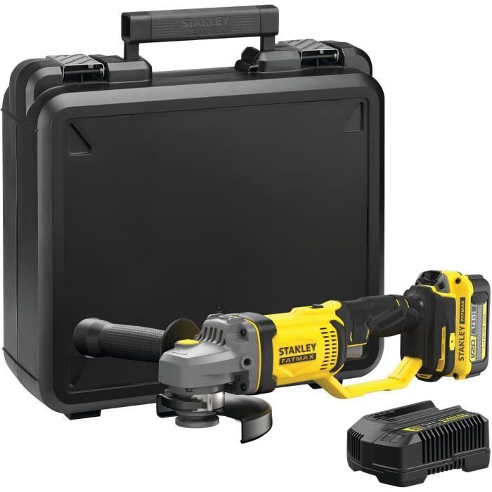 125 mm grinder - 18V Lithium - 1 4Ah Battery - STANLEY FATMAX V20 - SFMCG400M1K-QW
