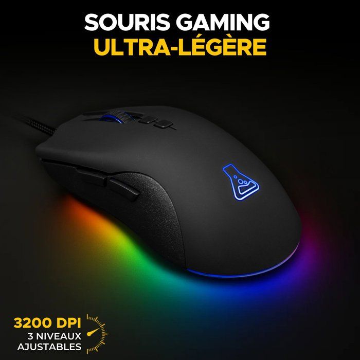 THE G-LAB COMBO ARGON Keyboard FR Backlit Performance + Mouse Coating Soft-Touch + Helmet KORP 100 + Non-Slip Mat
