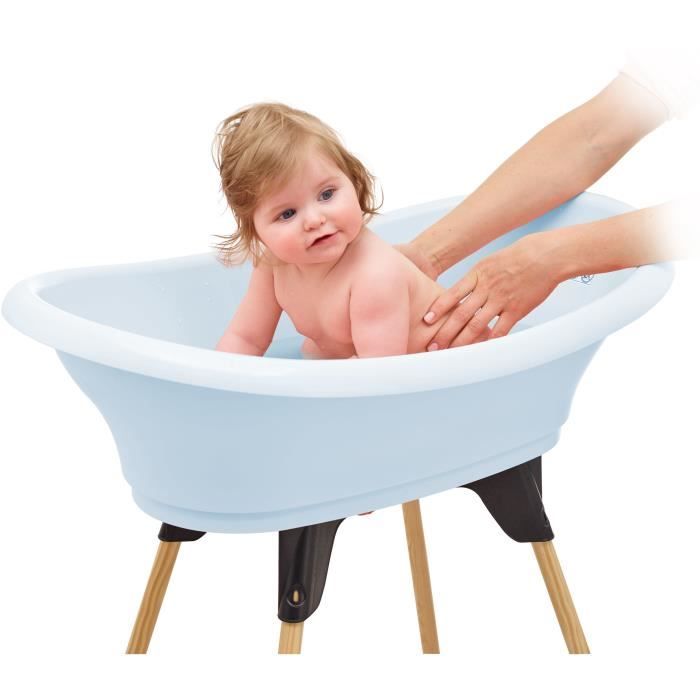 THERMOBABY BATH KIT VASCO Fleur Bleue: bathtub + feet + drain hose