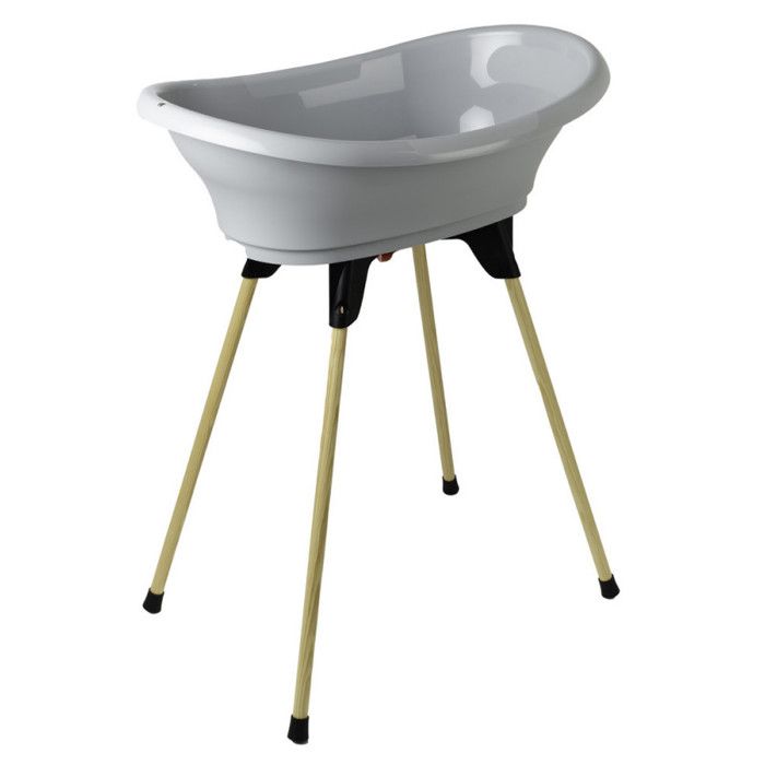 THERMOBABY Bath kit VASCO Charm gray: bath + feet + drain pipe