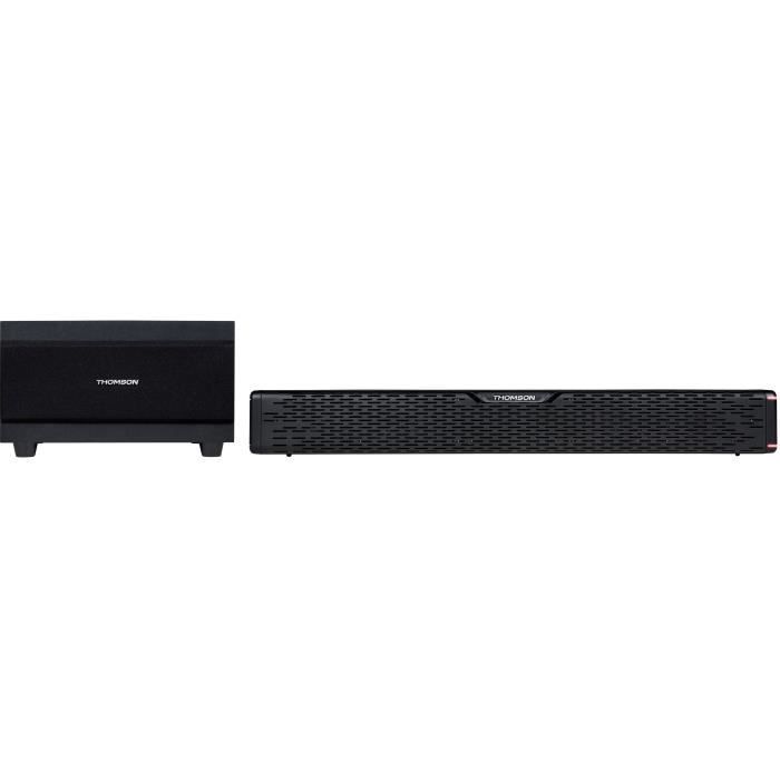 THOMSON SB60BTS - Wireless soundbar with subwoofer - Bluetooth 5.0 - Stereo system - 60W - Wall mount - Black