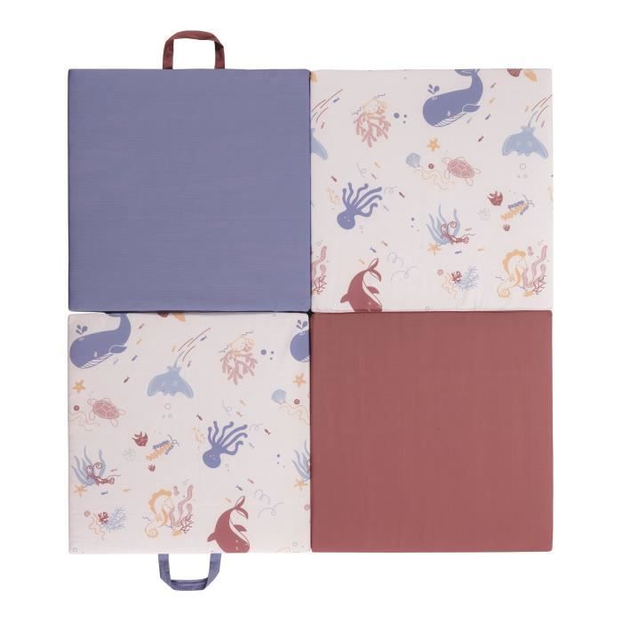 TINEO Smart rug Treasures of the ocean 3 in 1 - Evolutive - Removable cover - 120x120 cm -
