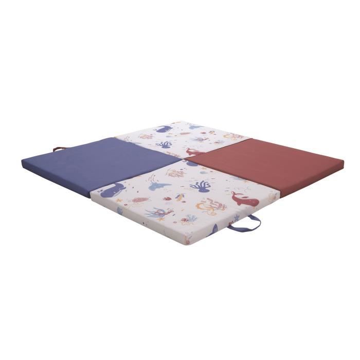 TINEO Smart rug Treasures of the ocean 3 in 1 - Evolutive - Removable cover - 120x120 cm -