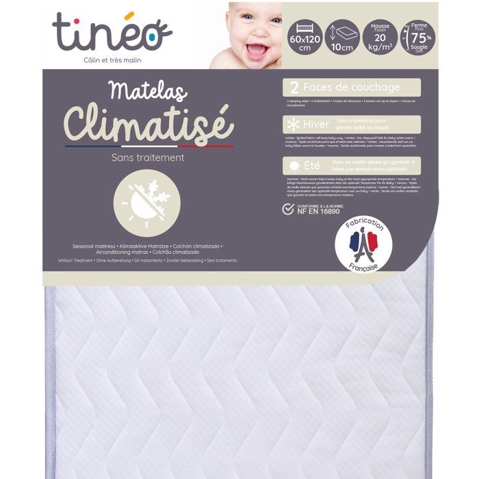 TINEO Air-conditioned mattress 60x120x10
